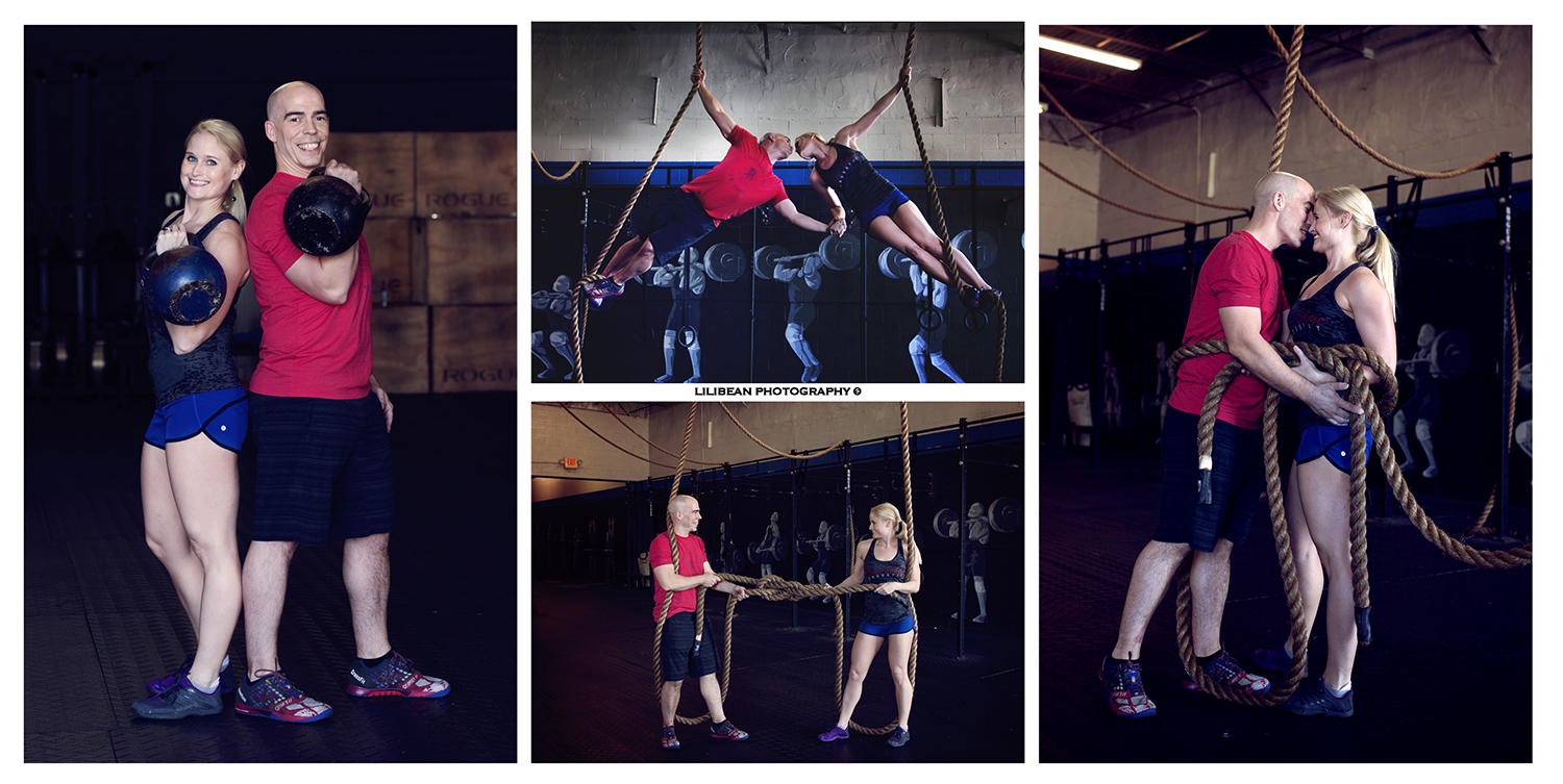Crossfit Couple Engagement Session Miami South Florida Photographer Wod Ropes Tying the Knot